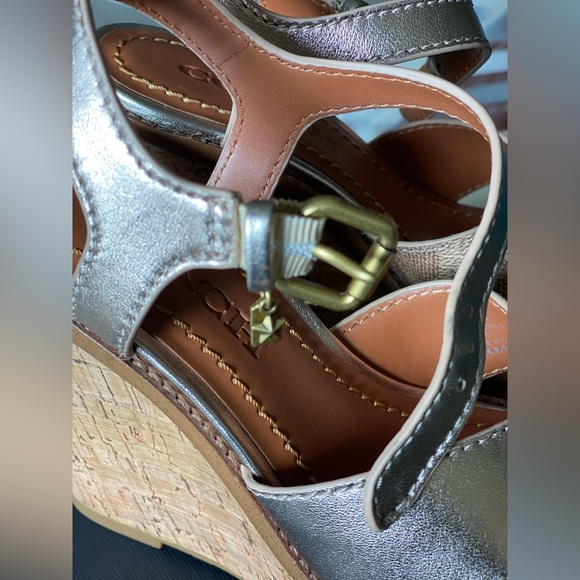 Coach Wedge Sandals 5B - Picture 3 of 6